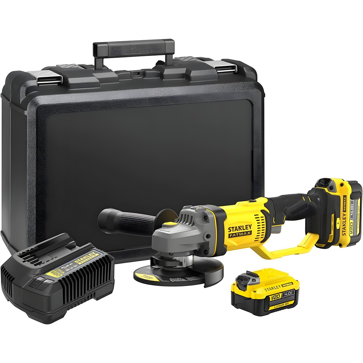 Шлифмашина угловая аккумуляторная STANLEY SFMCG400M2K-QW