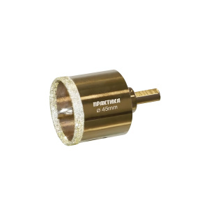 Коронка алмазная 45 х 70 мм + центр. сверло (керамогранит, керамика) Профи ПРАКТИКА 917-668
