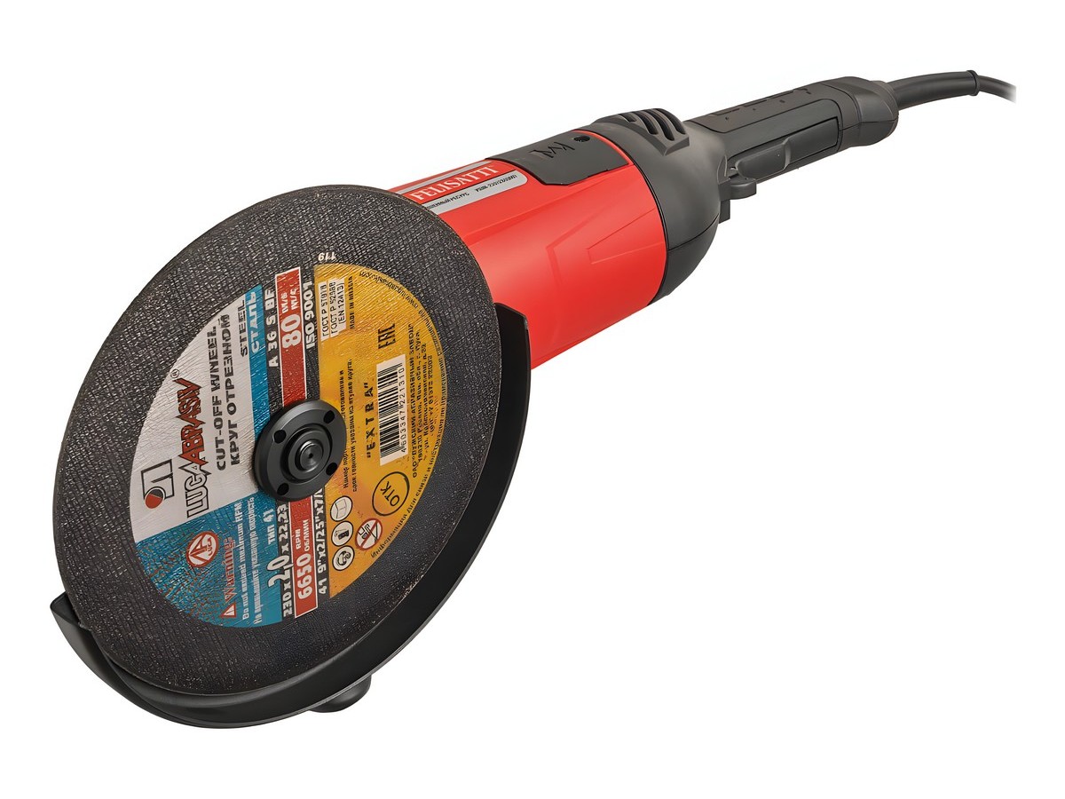 Шлифмашина угловая FELISATTI FT8503 HD(2800ВТ,230диск, пл.пуск, пов.рукотка)