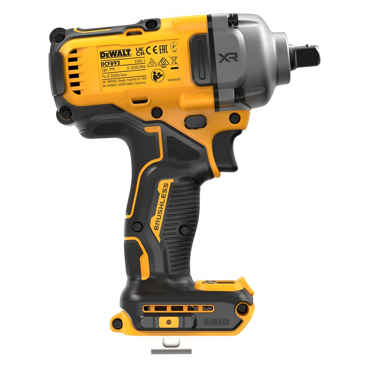 Гайковерт аккумуляторный ударный DEWALT DCF892NT-XJ (без АКБ и ЗУ)
