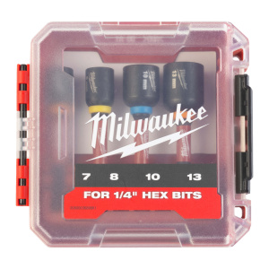 Набор головок ShW 1/4'' 4 шт. (7/8/10/13, в пласт. кейсе) GEN II MILWAUKEE 4932492445