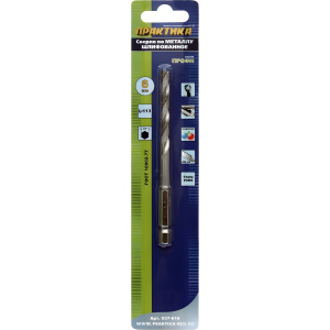 Сверло по металлу 6.0 х 113 мм HEX 1/4'' (блистер) ПРАКТИКА 037-619