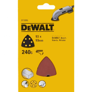 Лист шлифовальный, дельта 93 мм P240 (10 шт.) DeWalt DT3095-QZ