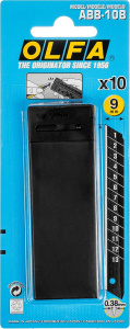 Лезвия для ножа 9 мм (10 шт., сегментированные) EXCEL BLACK OLFA OL-ABB-10B
