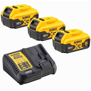 Набор (3 х DCB184 18V/5Ah + DCB115) DeWalt DCB115P3-QW