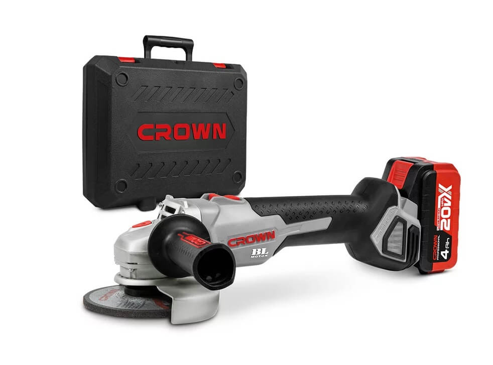 Шлифмашина угловая аккумуляторная CROWN CT23001-125HX-4 BMC