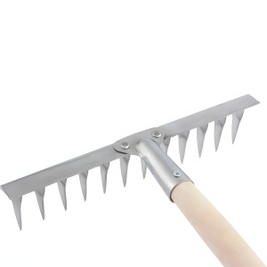 Грабли 340х1300 мм, 14 витых зубьев, нерж. сталь, дер. черенок СИБРТЕХ 61760
