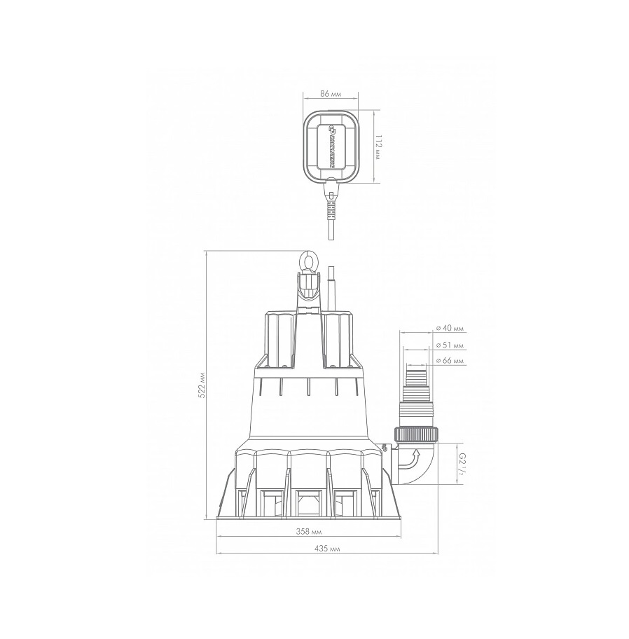 Насос погружной ДРЕНАЖНИК 650/17 5155