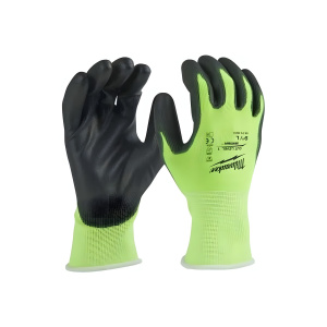 Перчатки защитные Hi-Vis Cut level (Хай Виз Кат Левел) 3/C, M/8 MILWAUKEE 4932478131