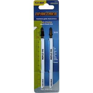 Пилки лобзиковые 135 мм T318BF BIM (2 шт., сталь, быстрый рез) ПРАКТИКА 038-760