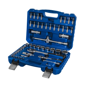 Набор инструмента, универсальный (54 предм., 1/2'', 1/4'', кейс) КОБАЛЬТ 919-609