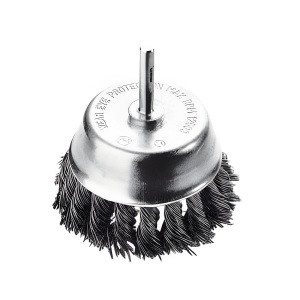 Щетка для дрели №065 (75 мм, чашеобразная, витая сталь) АТАКА 22391