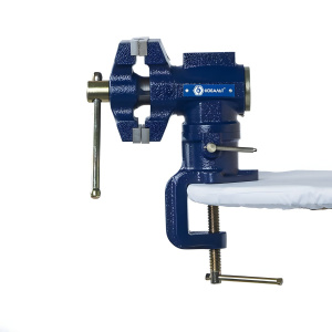 Тиски слесарные 63 мм (поворотные, наковальня) КОБАЛЬТ 910-010