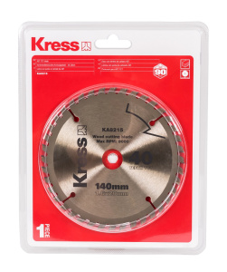 Диск пильный 140 мм 40T TCT (по дереву) KRESS KA8215