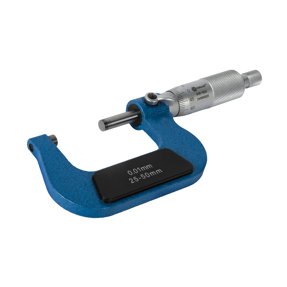Микрометр механический 25 - 50 мм (точность 0,01 мм, кейс) КОБАЛЬТ 919-920