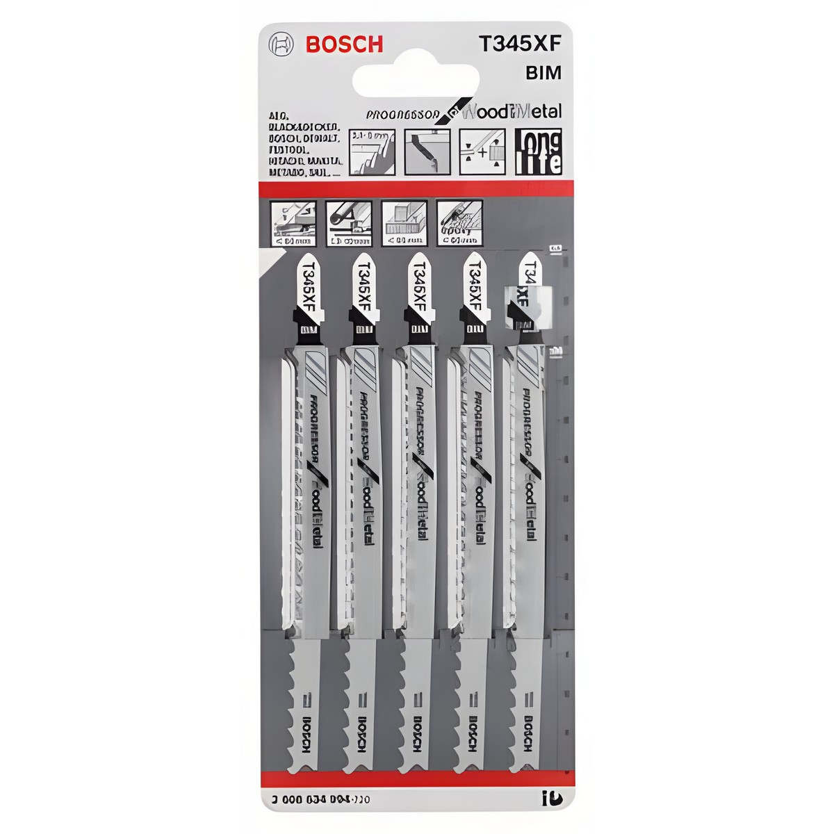 Полотно пильное T 345 XF Progressor for Wood + Metal (5 шт.) BOSCH 2608634994