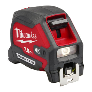 Рулетка 7,5 м х 30 мм, магнитная, с LED подсветкой GEN III MILWAUKEE 4932492469