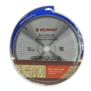 Диск пильный 315 х 3.4/2.2 х 32/30 мм 100T (ламинат, дерево, фанера) BELMASH RD135A