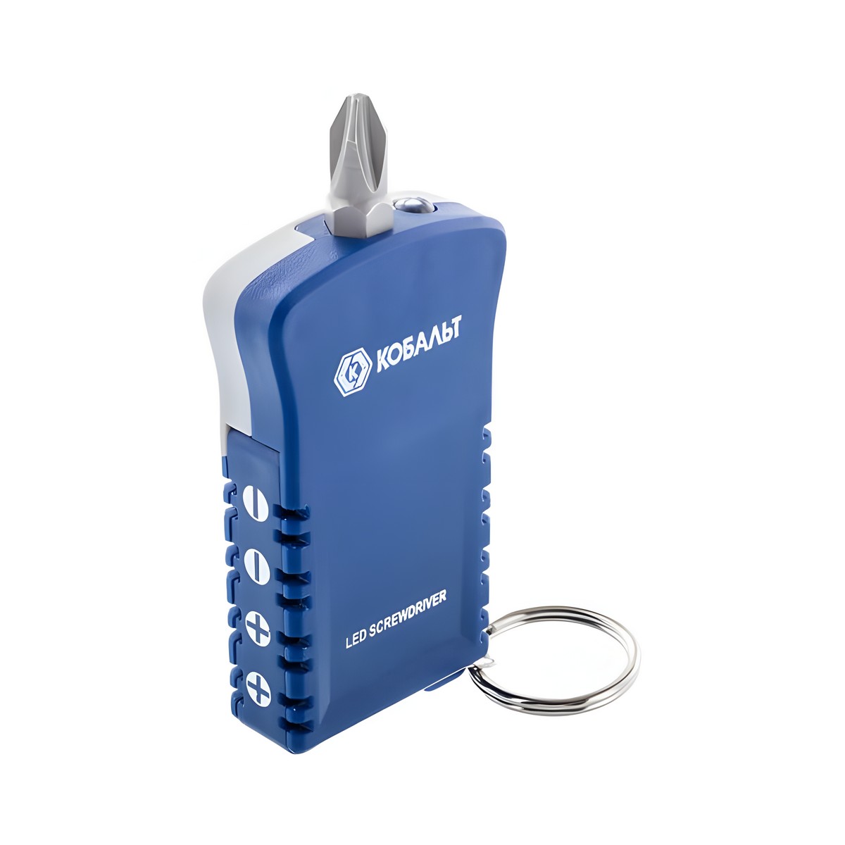 Отвертка-брелок с LED фонариком и набором бит КОБАЛЬТ 245-497