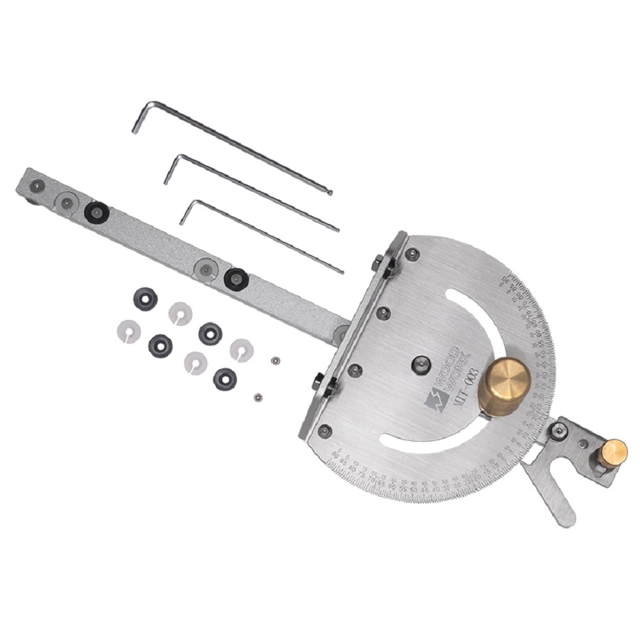 Упор угловой с транспортиром для пиления и фрезерования (шаг 1*) и углом 22,5 WOODWORK MIT-003