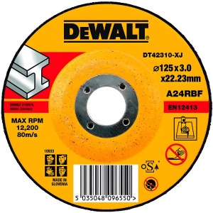 Диск отрезной 125 х 3.0 х 22.2 мм (металл) DeWalt DT42310