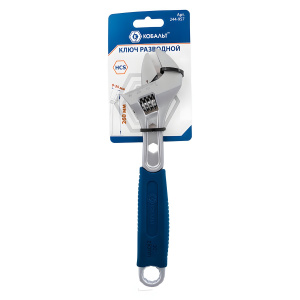 Ключ разводной 260 мм, ширина захвата 35 мм, двухкомп. рукоятка КОБАЛЬТ 244-957