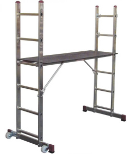 Подмости лестничные CORDA (2х6, с роликами) KRAUSE 080035