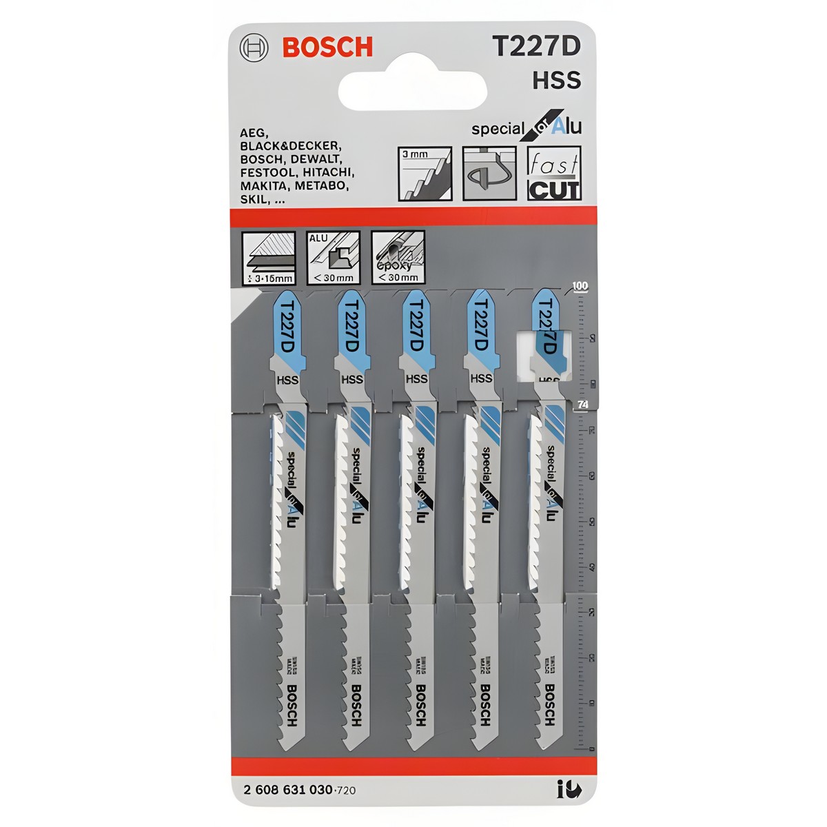 Полотно пильное T 227 D Special for Alu (5 шт.) BOSCH 2608631030