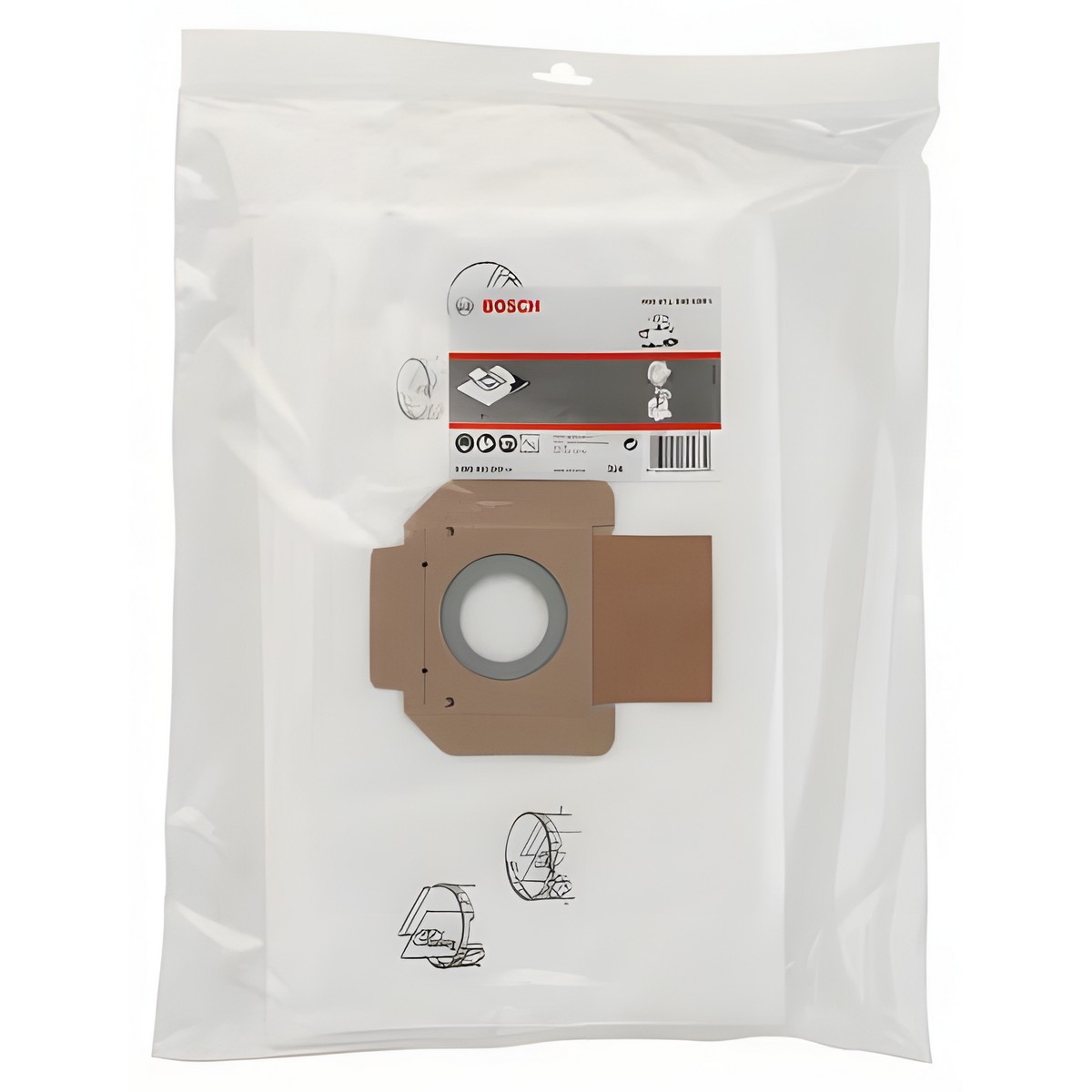 Мешки для пылесоса (для GAS 15/20, 5 шт., сухая пыль) BOSCH 2605411229