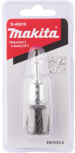 Щетка кистевая 19 мм (для дрели, 1/4'', металл) MAKITA D-40010