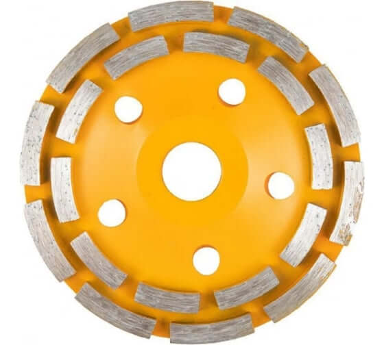 Чашка алмазная зачистная, 125 мм, двухрядная Вихрь