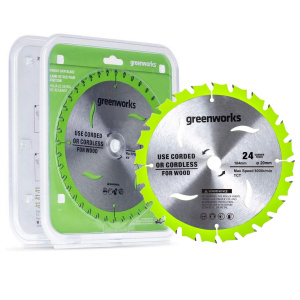 Диск 184 мм 24T (по дереву, для циркулярной пилы) GREENWORKS 2943407