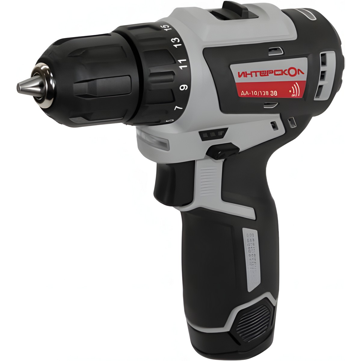 Дрель аккумуляторная ИНТЕРСКОЛ ДА-10/12В 38 Мини МАКС (Li-Ion, 2 акк.*2,5 Ач, кейс)