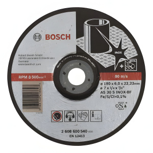 Круг обдирочный 180 х 6.0 х 22.2 мм Expert for Inox BOSCH 2608600540