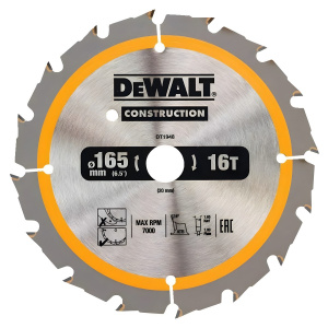 Диск пильный 165 х 20 мм 16T CONSTRUCTION DeWalt DT1948