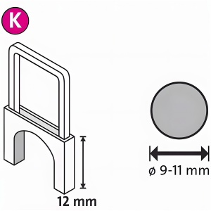 Скобы для кабеля (тип К, 350 шт., для J-019OKY) NOVUS 042-0743