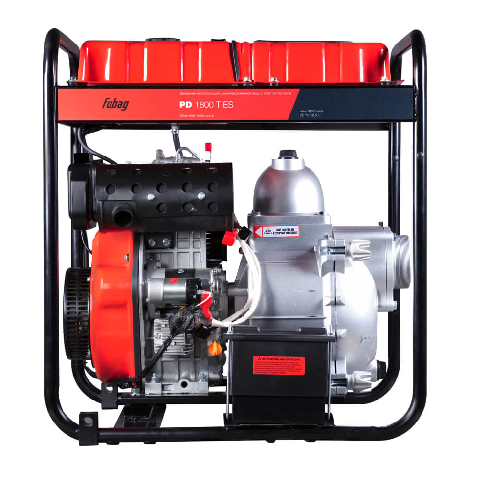 Мотопомпа FUBAG PD 1800T ES (для сильнозагрязненной воды)