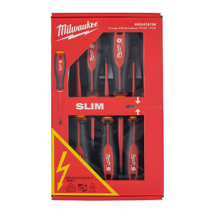 Набор отверток VDE SL/PH (трехгранная рукоятка) + тестер напряжения, 7 пр. MILWAUKEE 4932478739