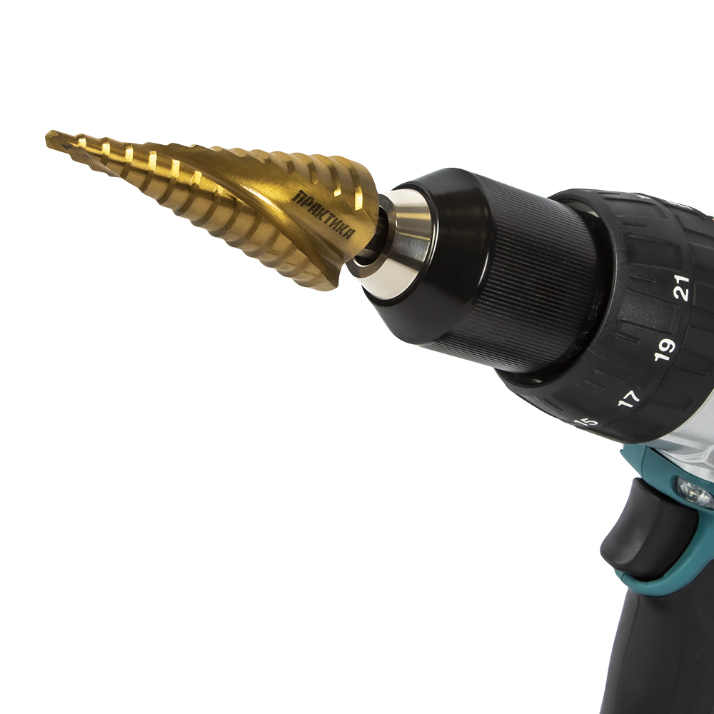 Сверло ступенчатое 4-30 мм (14 ступеней) "Эксперт" ПРАКТИКА 793-770