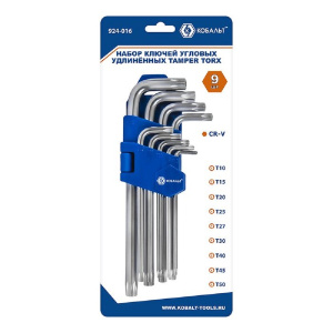 Набор ключей TORX 9 шт. (удлиненные) КОБАЛЬТ 924-016