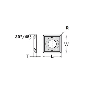 Нож твердосплавный 12 x 12 x 1.5 мм 35 град R0,5 K1920 CMT 790.120.20