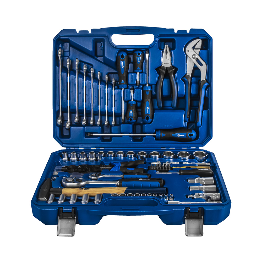 Набор инструмента, универсальный (99 предм., 1/2'', 1/4'', кейс) КОБАЛЬТ 919-654