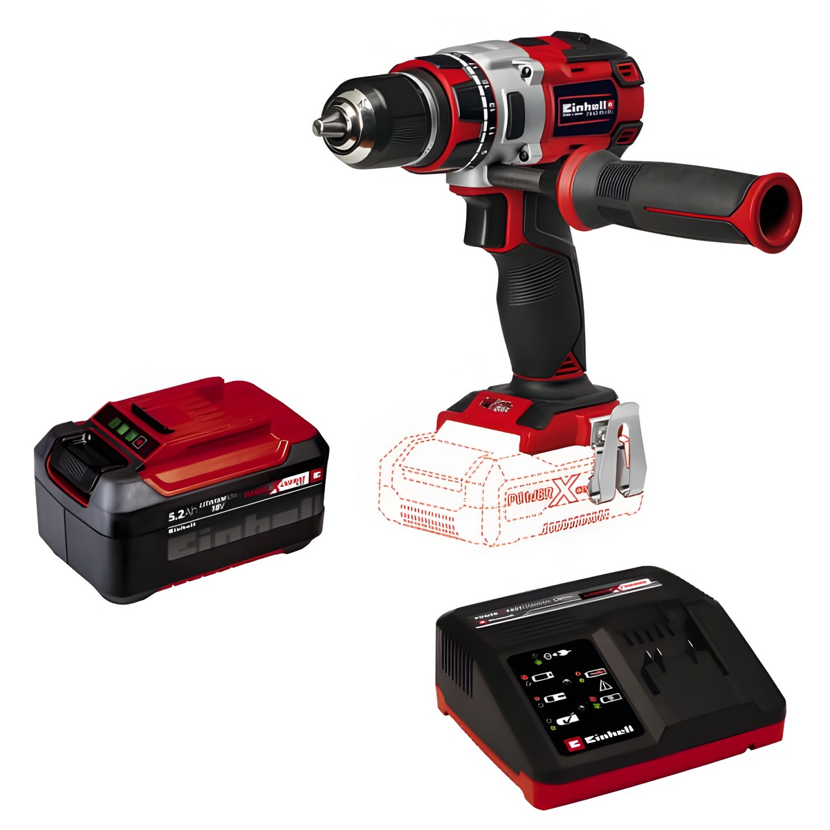 Дрель аккумуляторная Einhell PXC TE-CD 18 Li Brushless + Starter Kit 5.2 4513850SET
