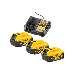 Набор (3 х DCB184G 18V/5Ah + DCB1104) DeWalt DCB1104P3-QW
