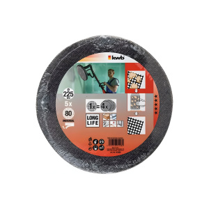 Решетка шлифовальная KWB 225 мм К80, 5 шт. 491508