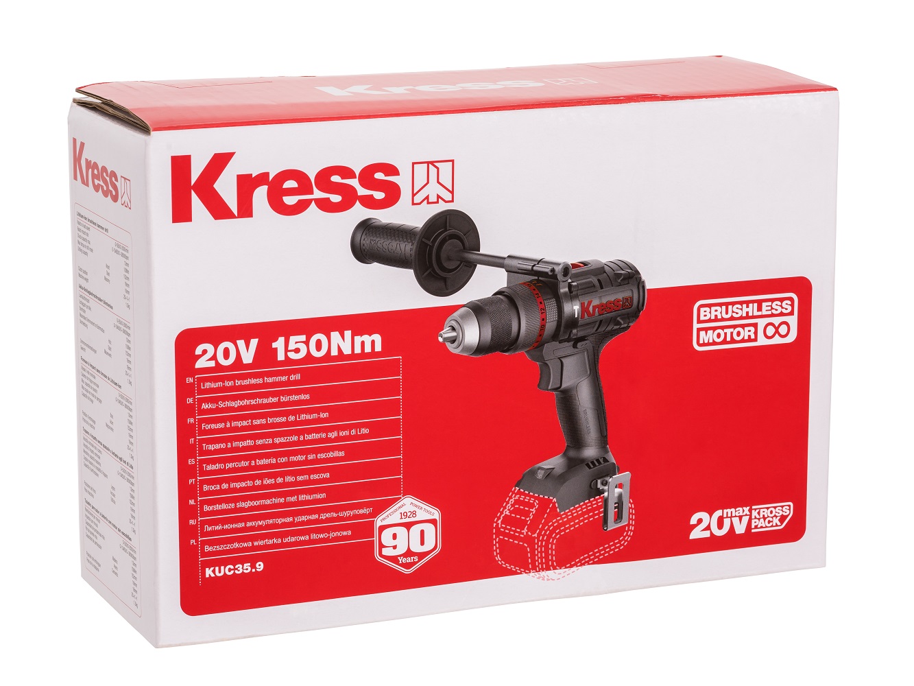 Дрель-шуруповерт ударная аккумуляторная KRESS KUC35.9 (без АКБ и ЗУ)