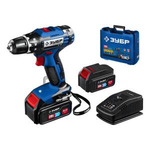 Дрель аккумуляторная ЗУБР DL-201-42 (кейс)