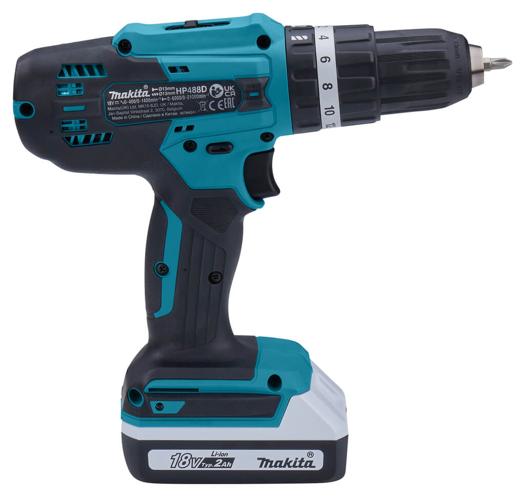 Дрель аккумуляторная ударная MAKITA HP488D006