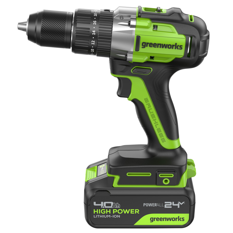 Дрель-шуруповерт аккумуляторная ударная GREENWORKS GD24DD60 3704107CUB