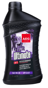 Масло AEG Ultimate SAE 5W30 1 л (полусинтетическое, для 4-тактных двигателей) 30621